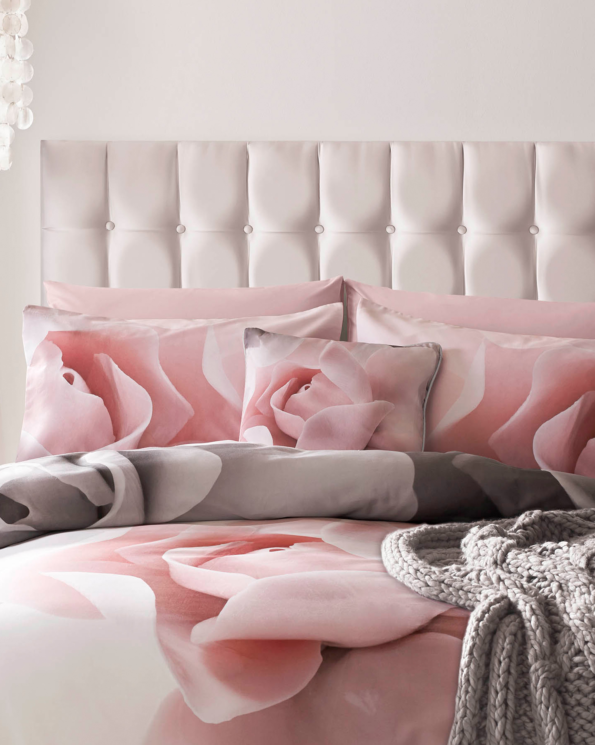 Porcelain Rose King Size Duvet Cover, Pink King Size Bed