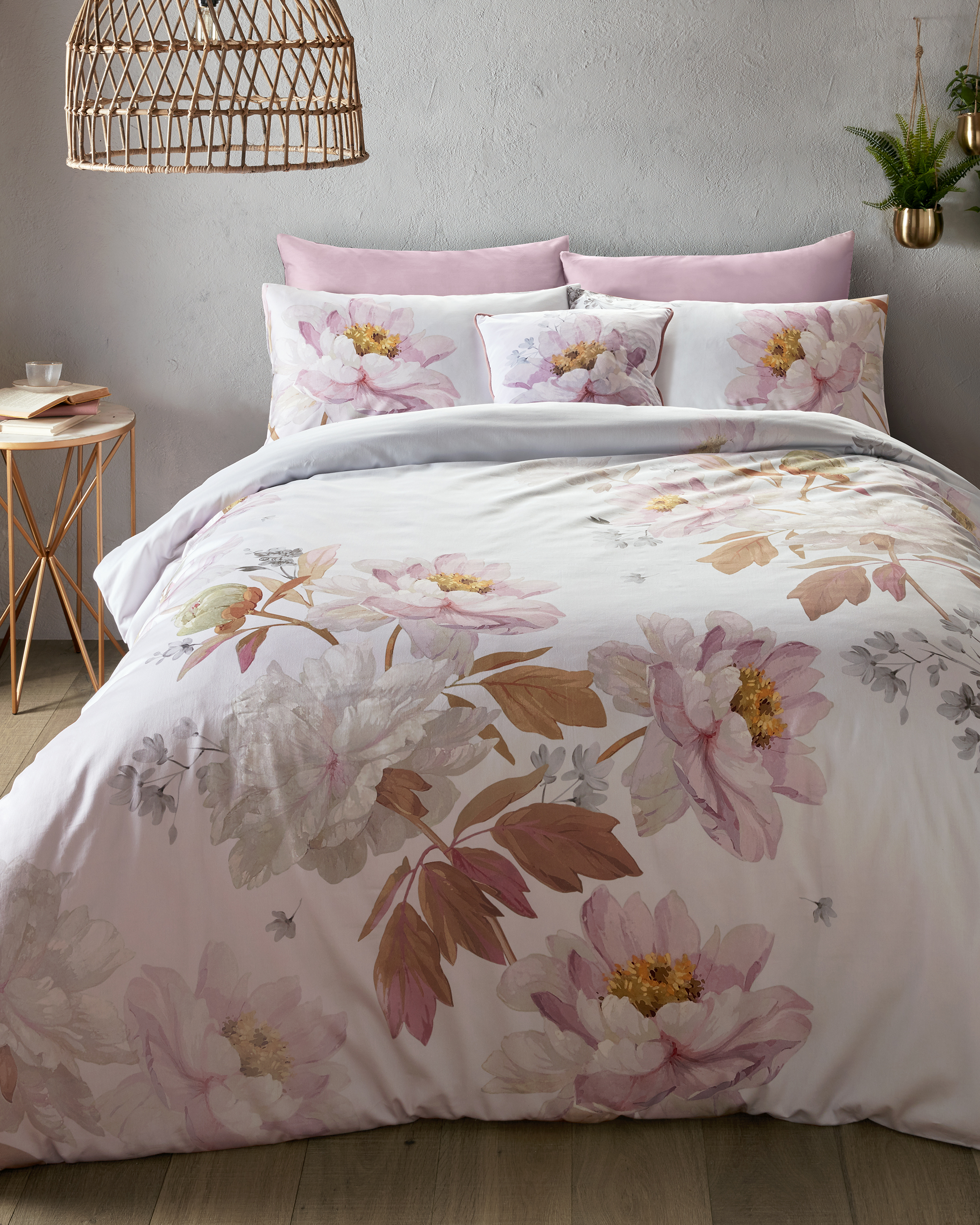 Butterscotch King Size Cotton Duvet Cover Light Pink Bed Linen