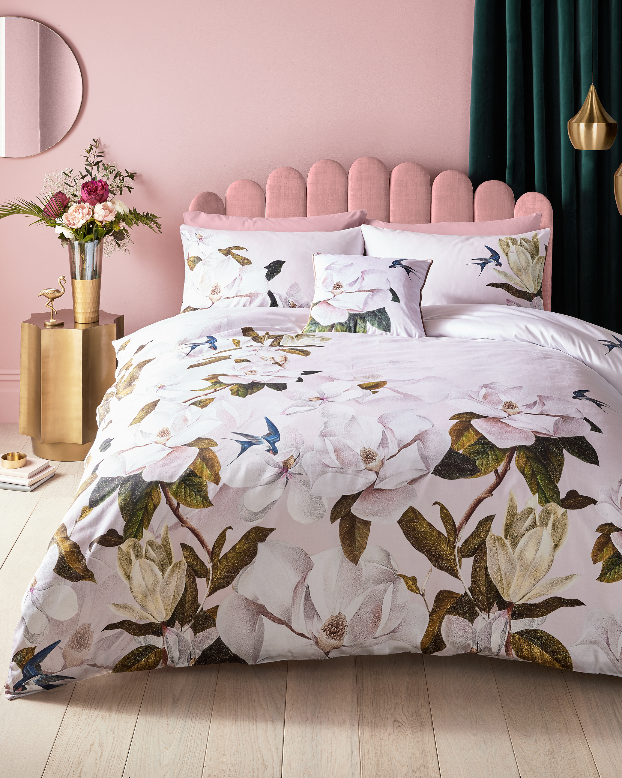 Opal Cotton Double Duvet Cover Pale Pink Bed Linen Ted Baker Row