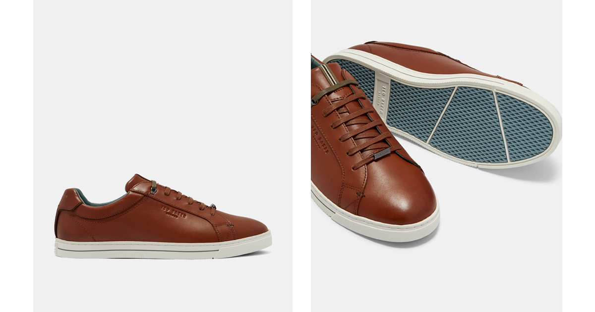 ted baker thawne leather trainer