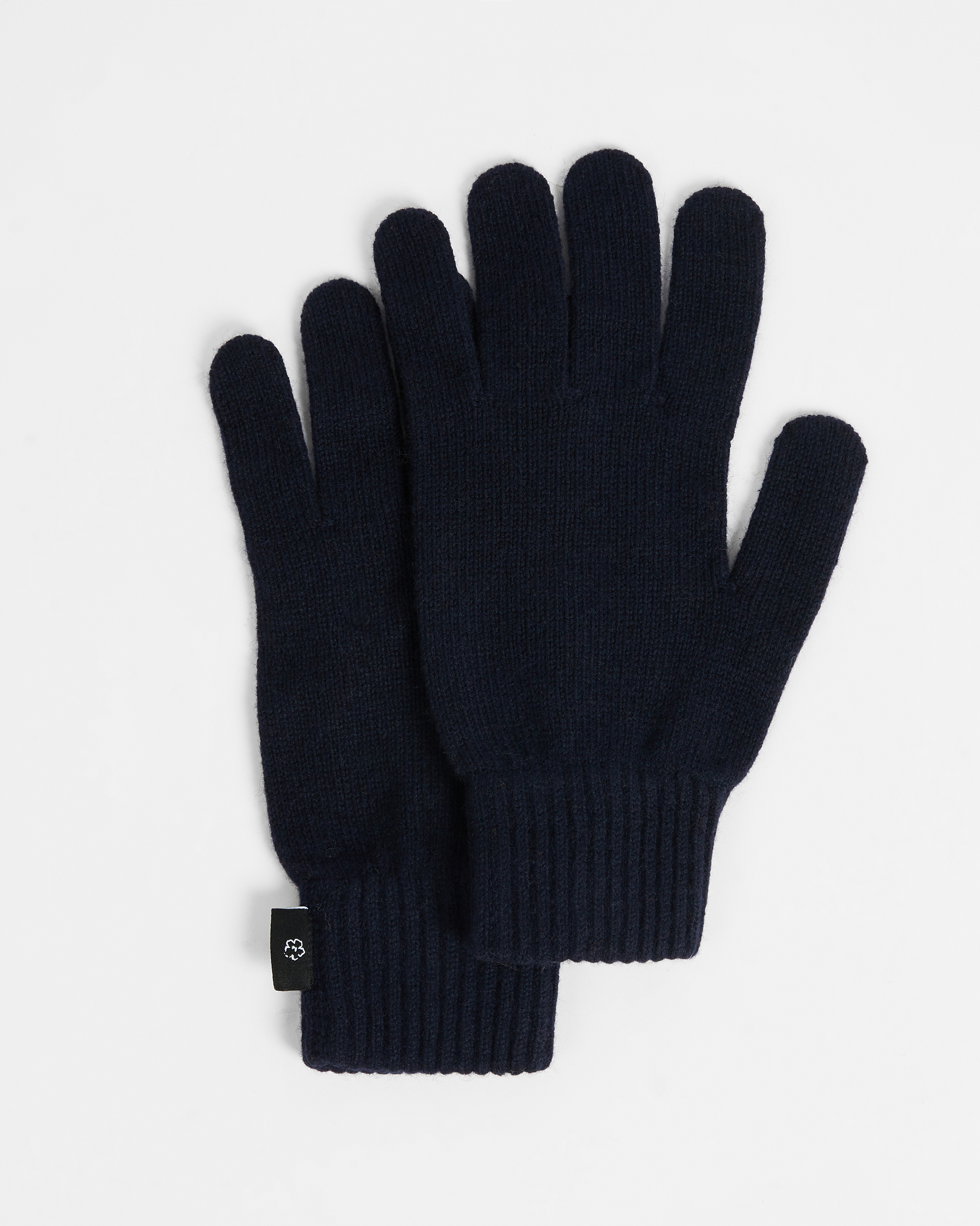 for Men Mens Gloves Ted Baker Gloves Ted Baker Wool Mens Dk-grey Bertt Brand-patch Knitted Gloves 1 Size in Dark Grey Grey 