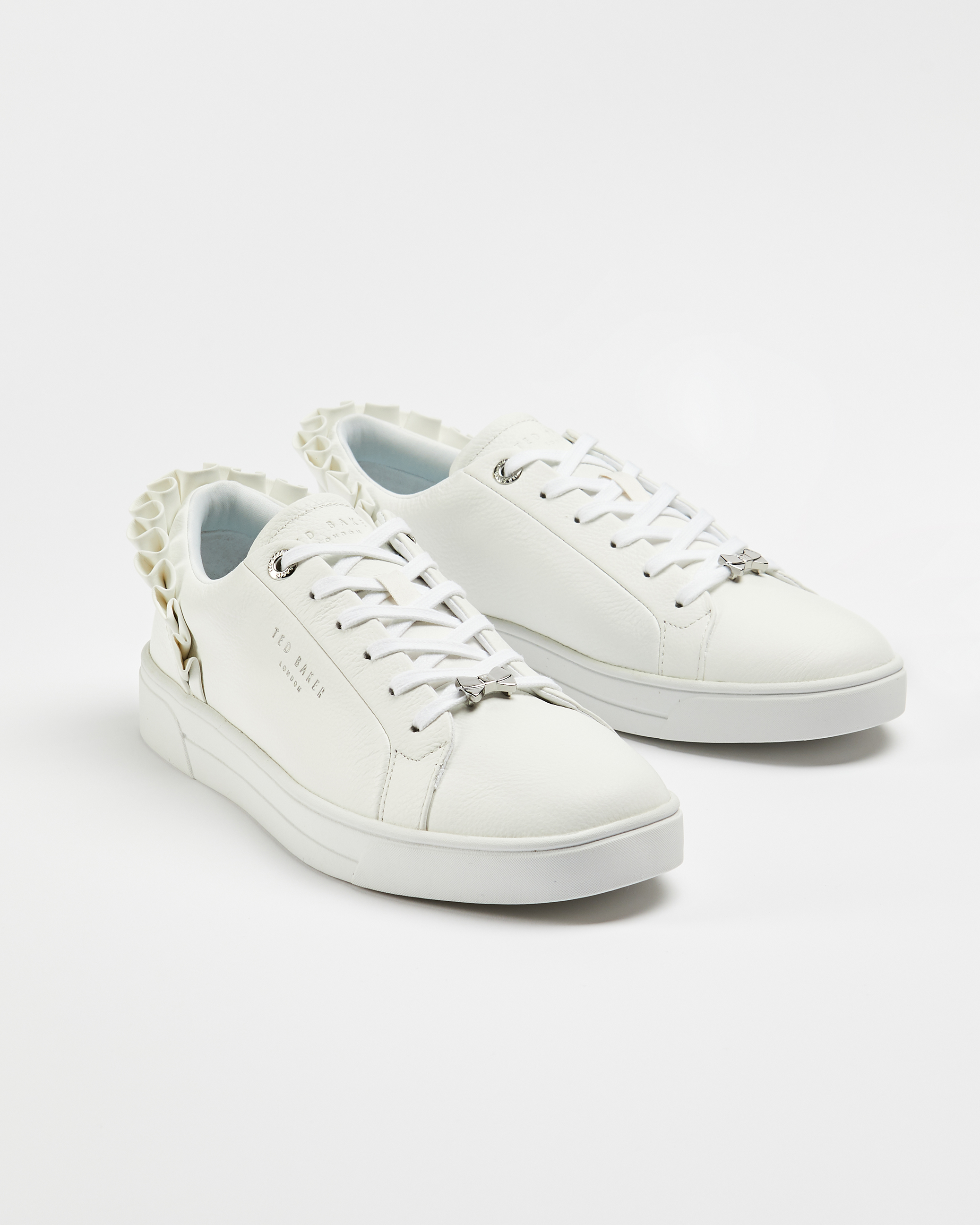 ted baker white ruffle trainers