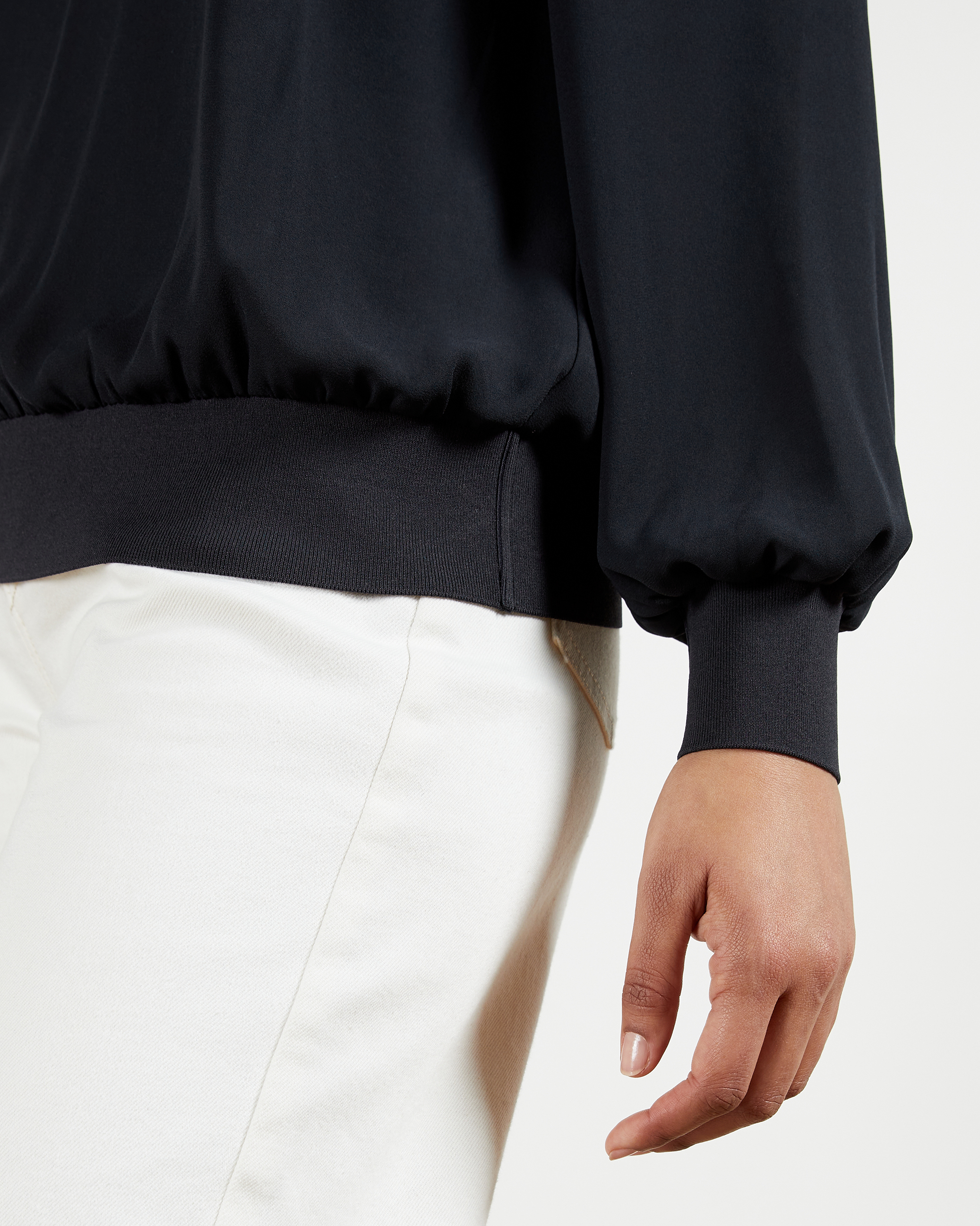 Scarf Detail Blouse - Navy | Tops & T-Shirts | Ted Baker