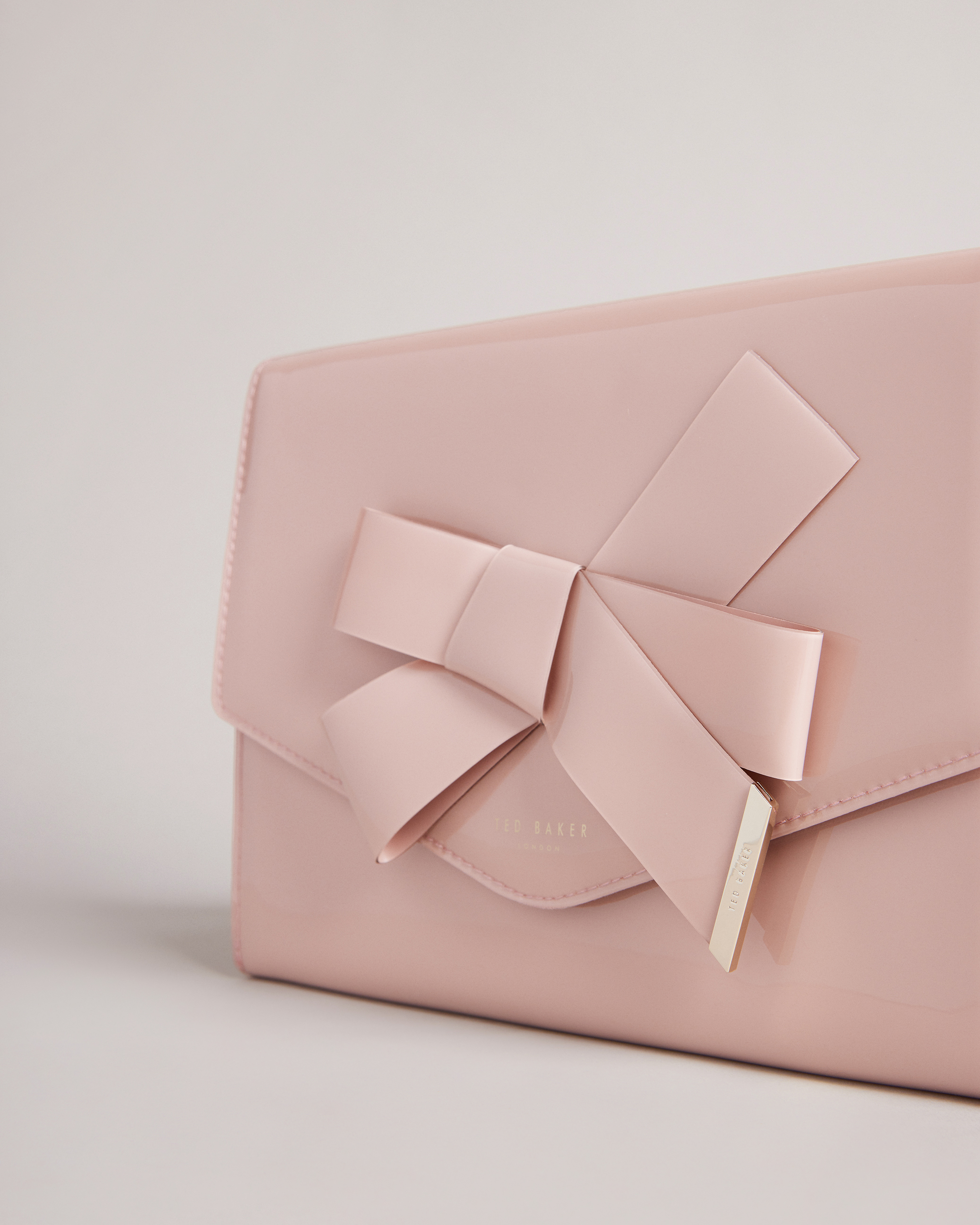 NWT - Ted Baker London - LUANNE - Bow Envelope Pouch - Rose Gold - $49