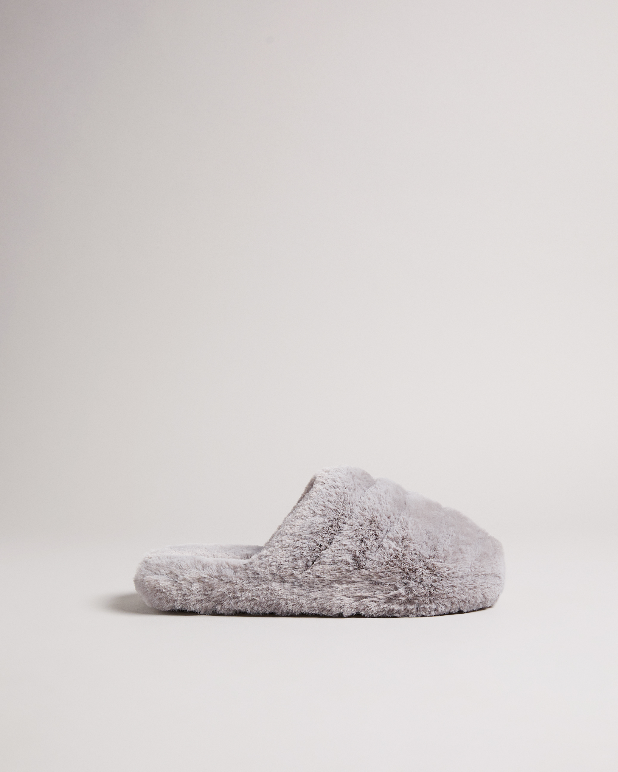 Faux fur slippers - Grey | Shoes | Ted Baker UK