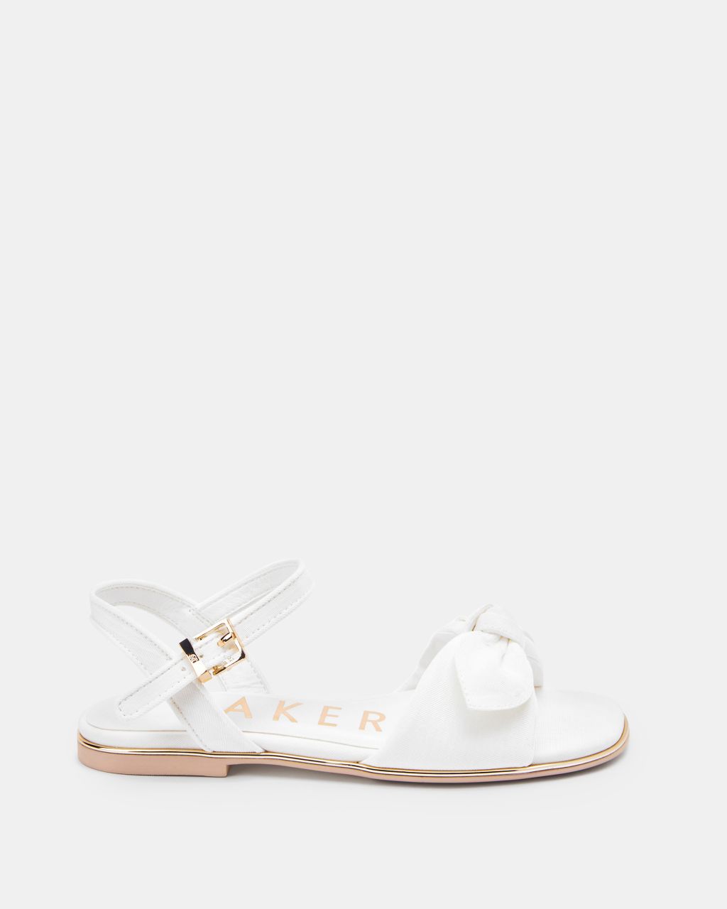 Ted Baker Girls' Bow Detail Strappy Sandals In White, Robba