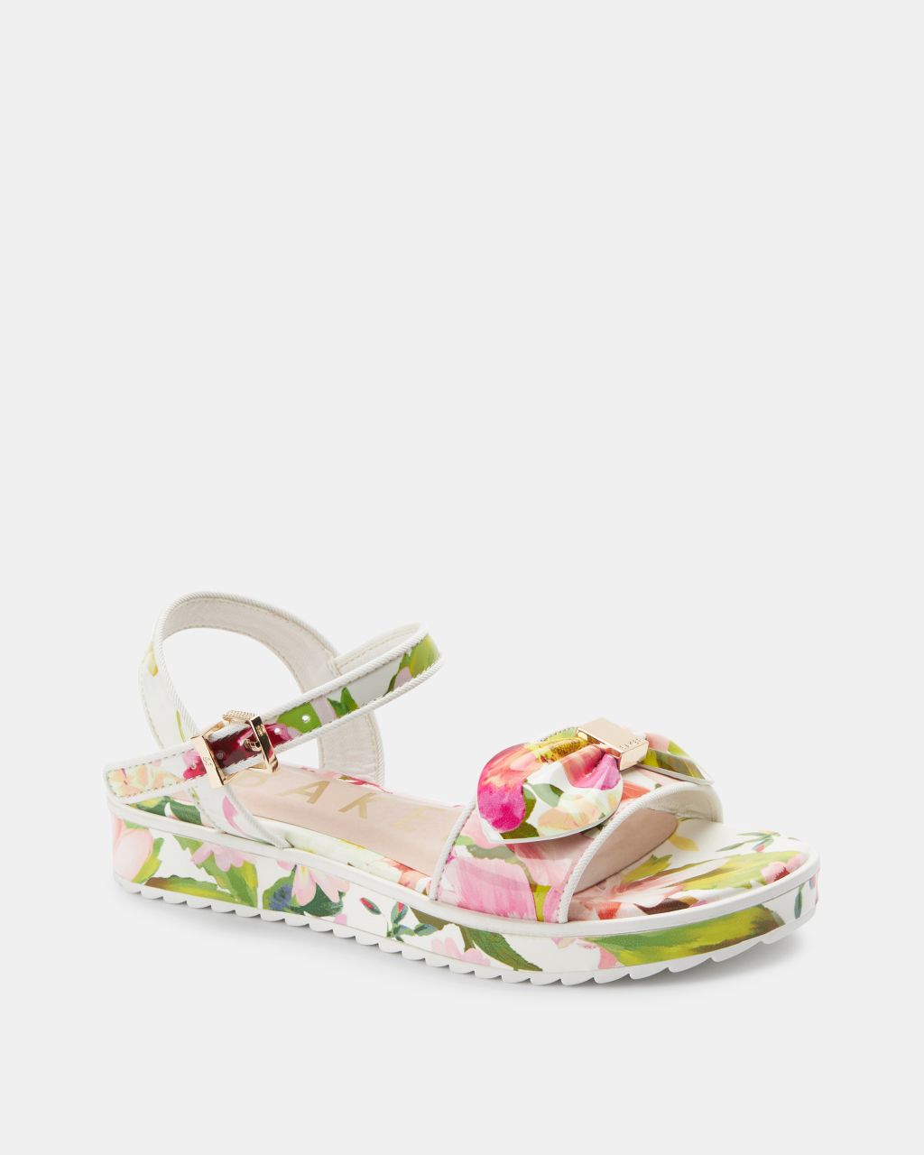 Ted Baker Girls' Floral Bow Sandals In White, Juleea