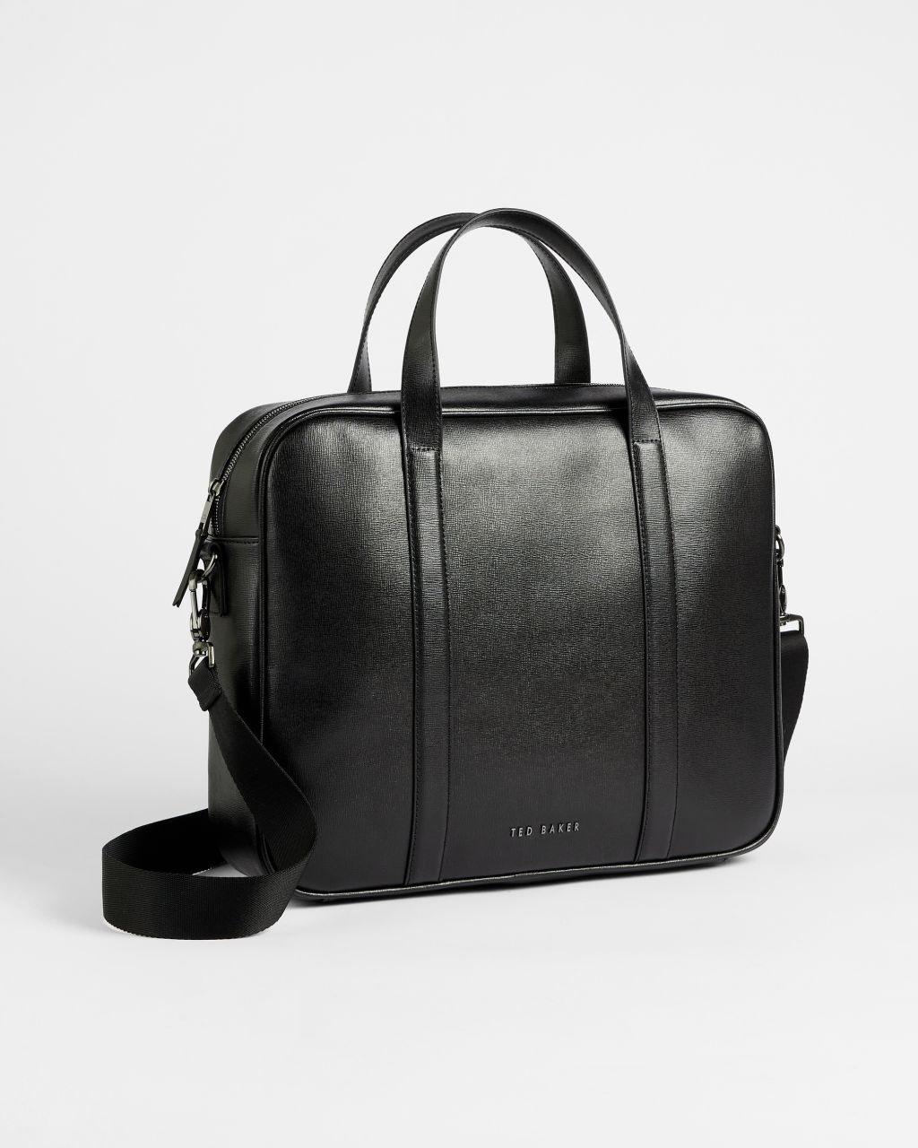 Ted Baker Men's Saffiano Leather Document Bag in Black, Strath