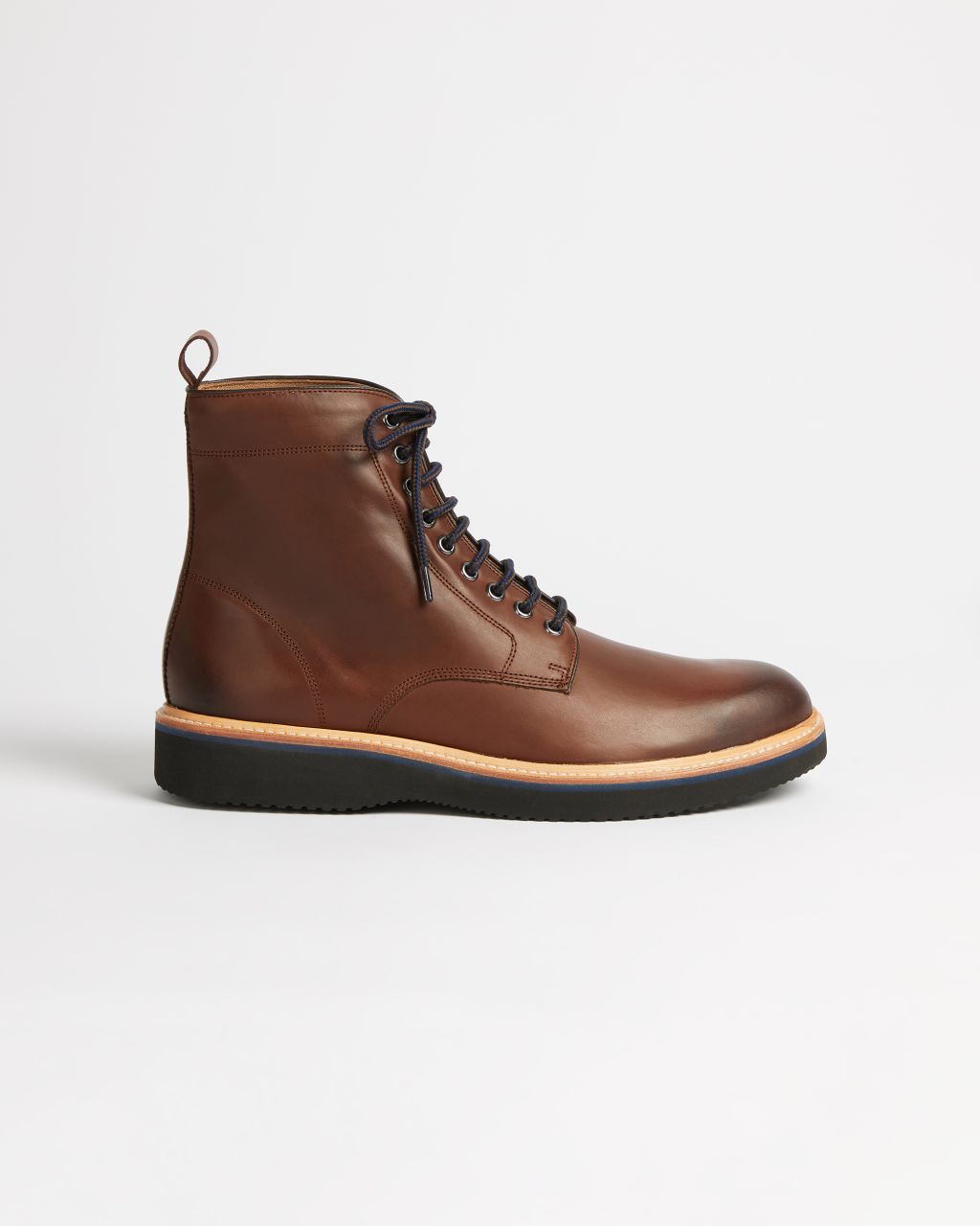 Ted Baker Men's Wedge Sole Derby Boot in Brown, Linton, Leather