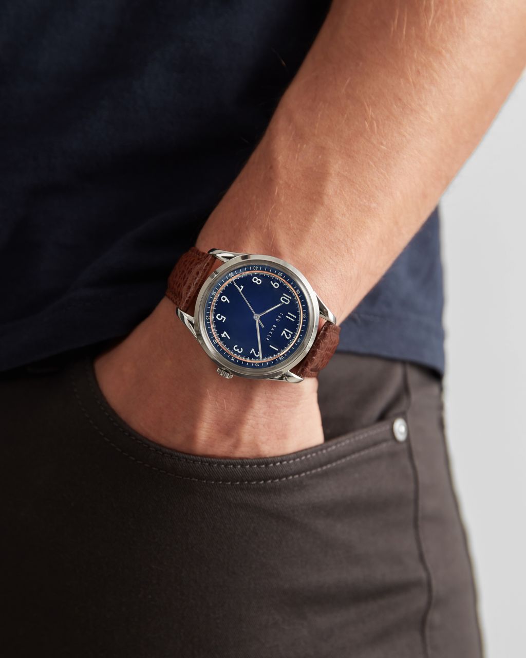 Ted Baker - Bkpdqs112 leather strap watch