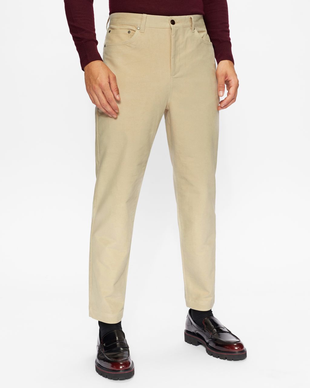 Pantalon Coupe Camburn En Velours De Coton