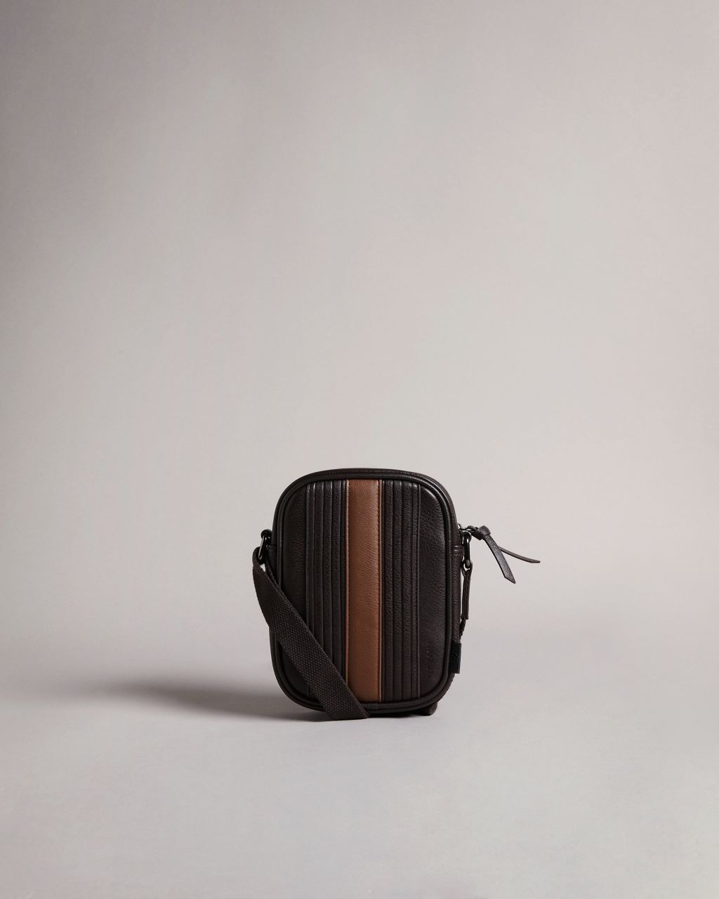 Ted Baker Men's Striped Pu Flight Bag in Brown-Chocolate, Evver