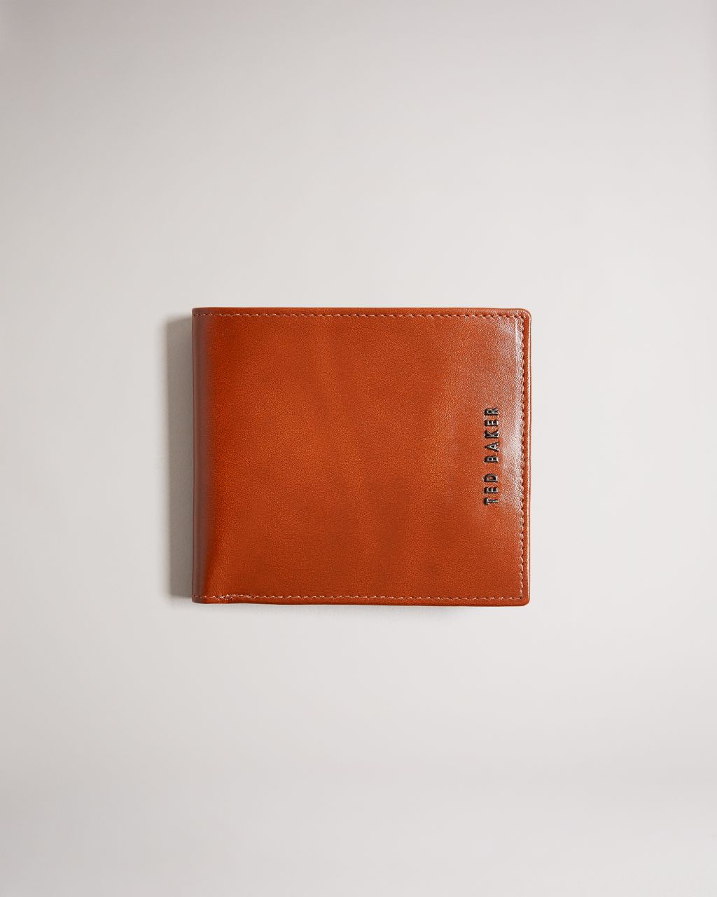Ted Baker Men's Folded Leather Wallet in Dark Orange, Sammed
