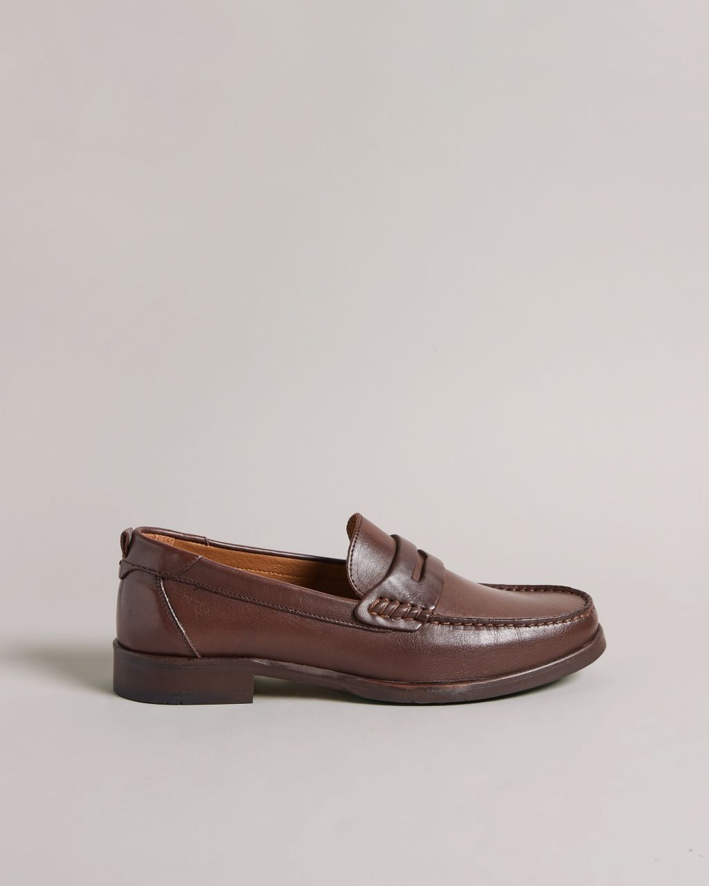 Ted Baker Men's Saddle Moccasin Shoes in Brown, Alffie, Leather