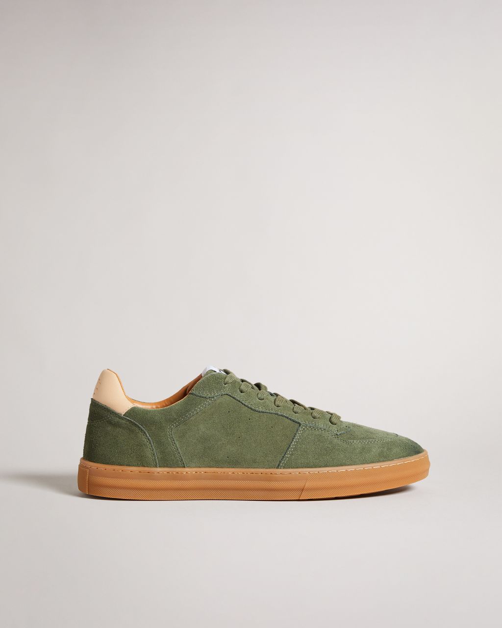 Ted Baker Men's Cupsole Suede Trainers in Khaki, Barkerr, Leather