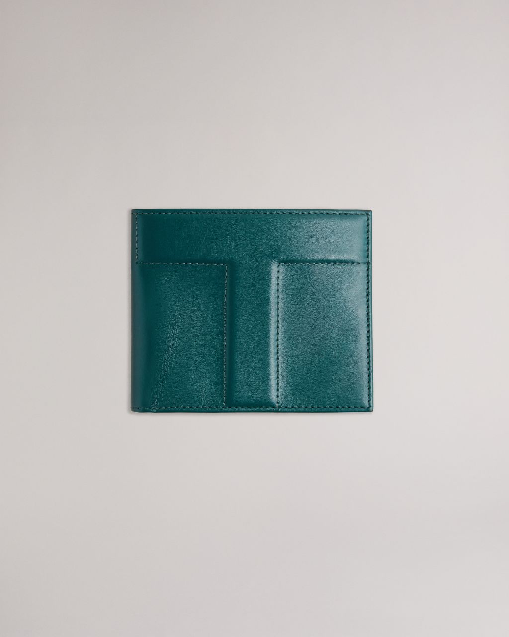 Ted Baker Men's T Leather Bifold Wallet in Dark Green, Hood