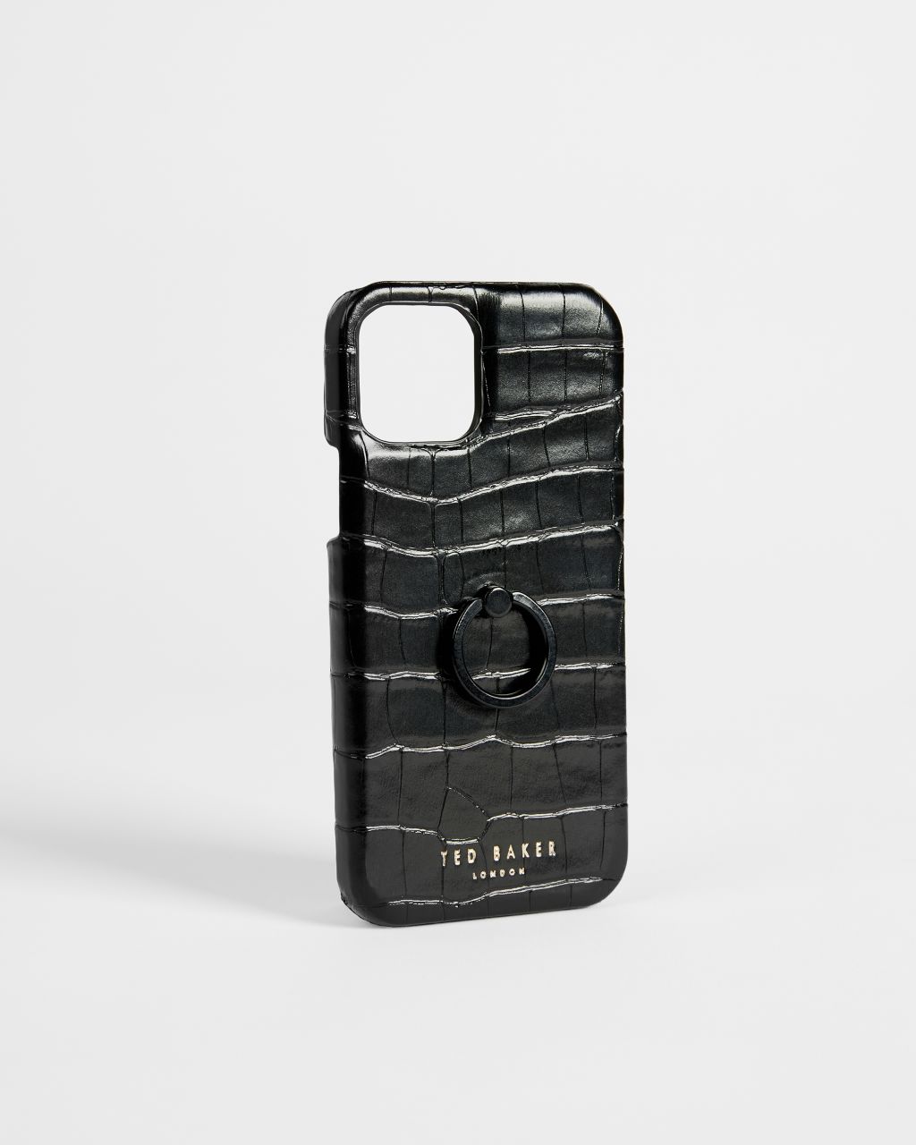 Ted Baker Women's Imitation Croc Iphone 12 / 12 Pro Clip Case in Black, Cattie