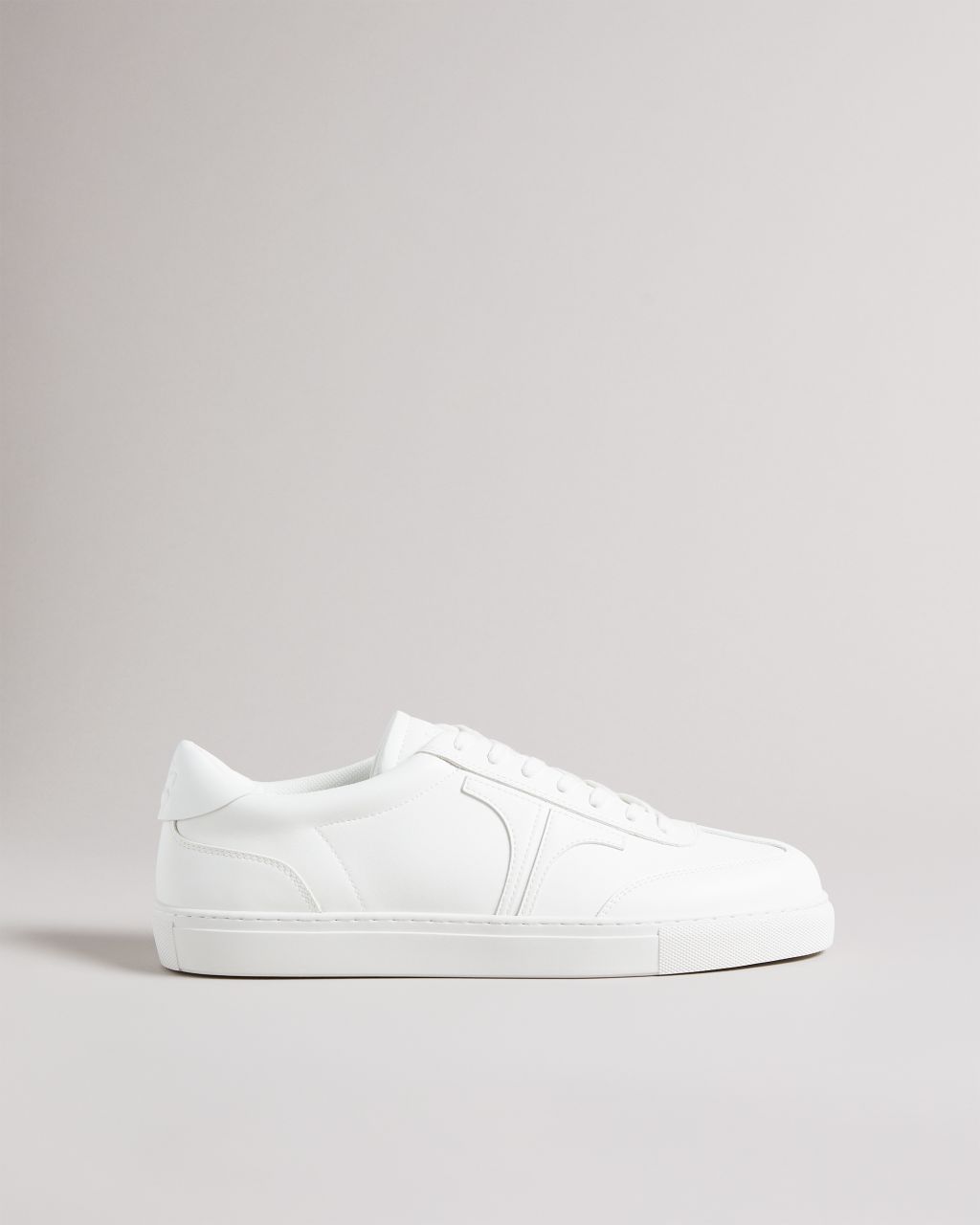 Ted Baker Men's Retro Leather Trainers In White, Robertt