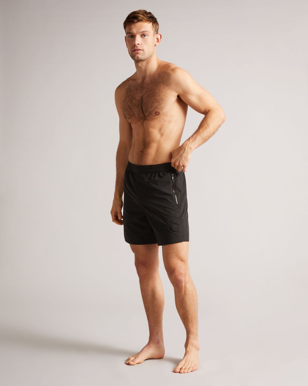 Ted Baker Men's Plain Swim Shorts in Black, Dalnair
