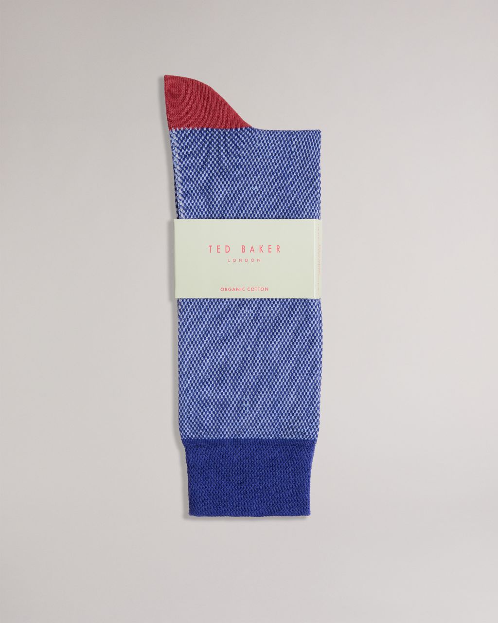 Ted Baker Men's Semi Plain Socks in Blue, Tedtext