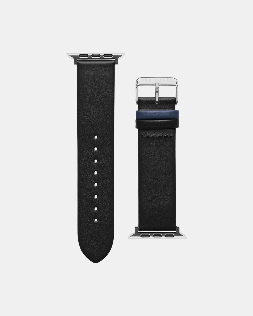 Ted Baker Men's Leather Apple Watch Strap in Black, Calcim