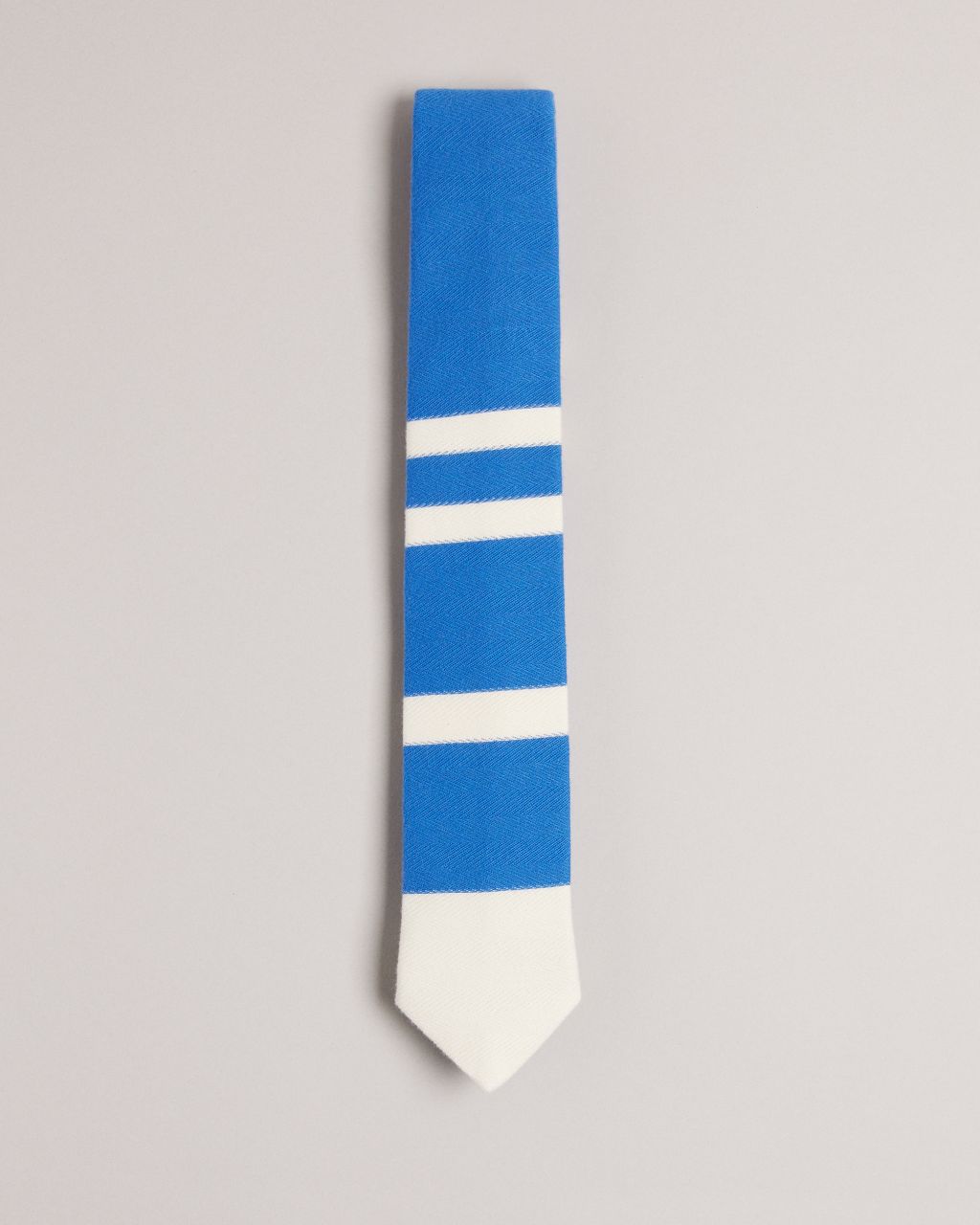 men's jersey striped tie in blue, duckabu, cotton