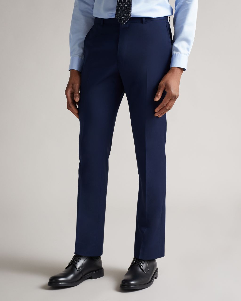 Regular Fit Navy Twill Suit Trousers