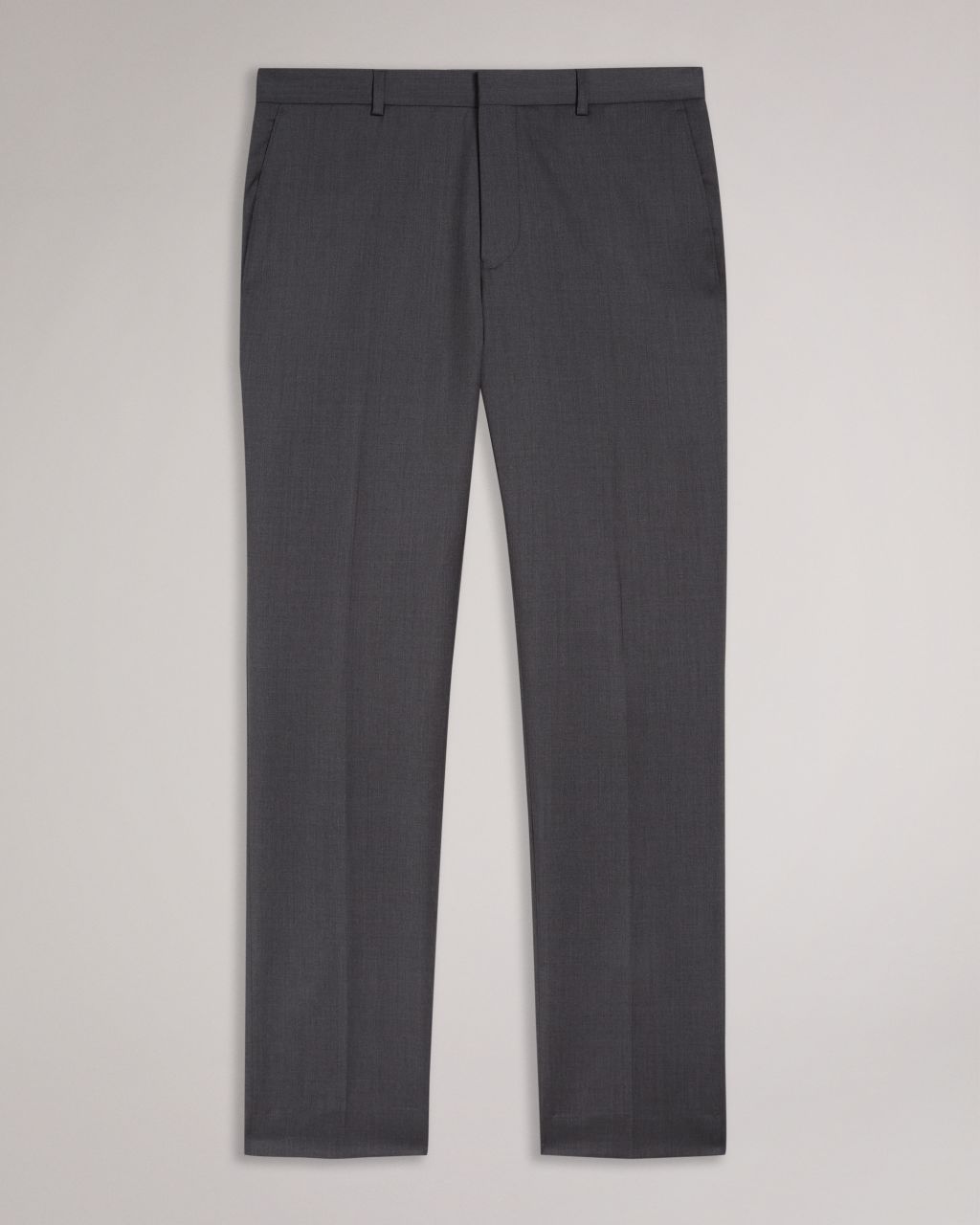 Slim Fit Charcoal Twill Suit Trousers