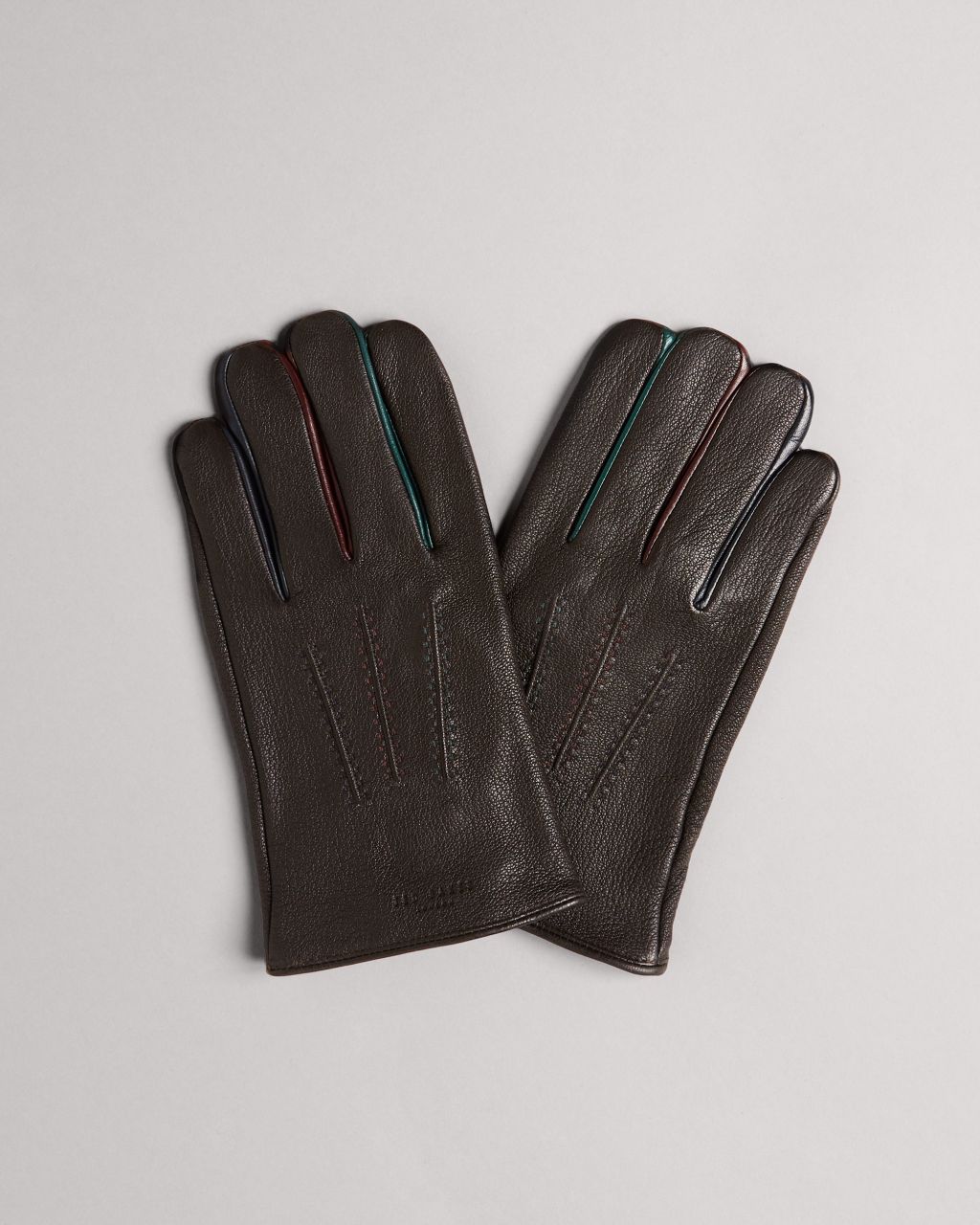 Ted Baker Men's Leather Gloves in Brown-Chocolate, Parmed