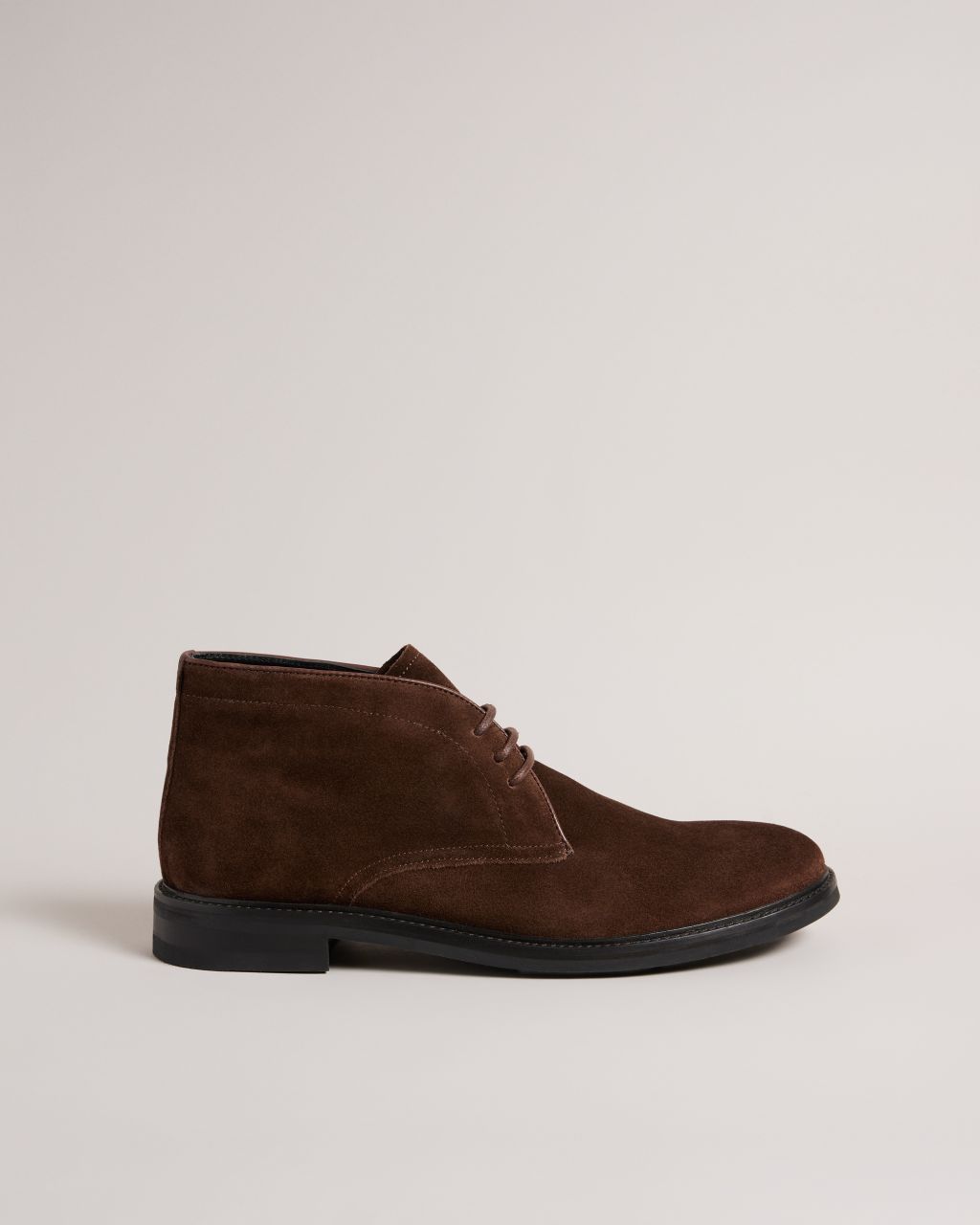 Ted Baker Men's Suede Chukka Button Sole Boots in Brown-Chocolate, Andrews, Leather