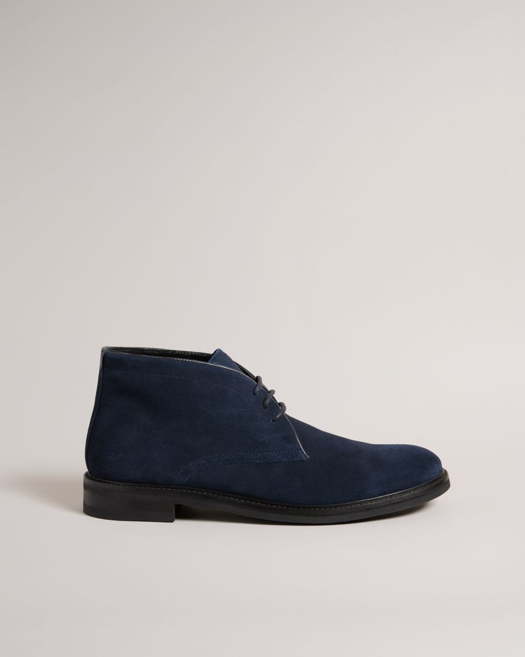 Ted Baker Men's Suede Chukka Button Sole Boots in Navy, Andrews, Leather
