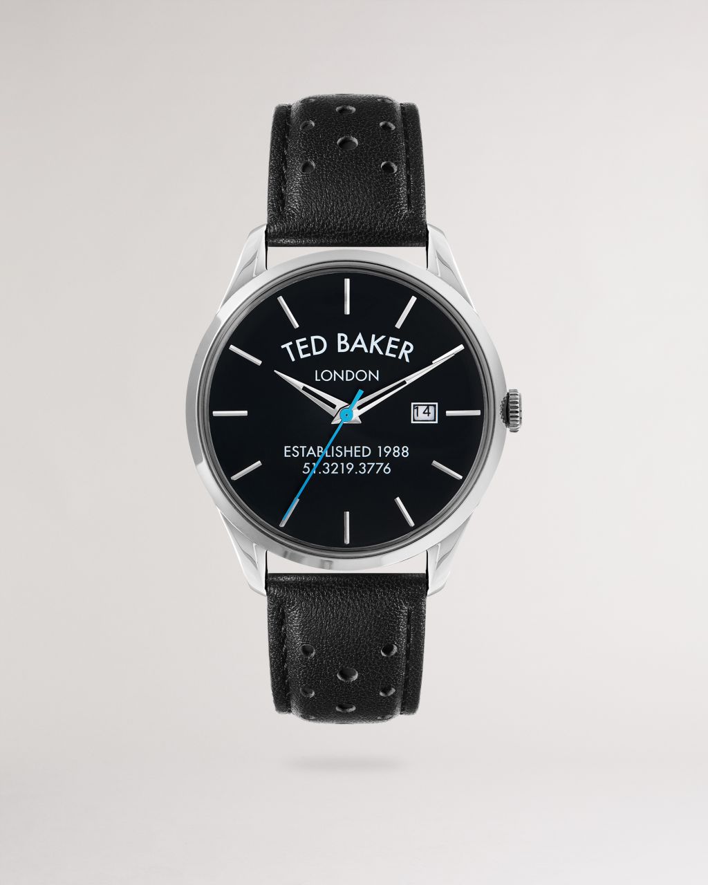 Ted Baker Men's Laser Printed Leather Strap Watch in Black, Wiintr