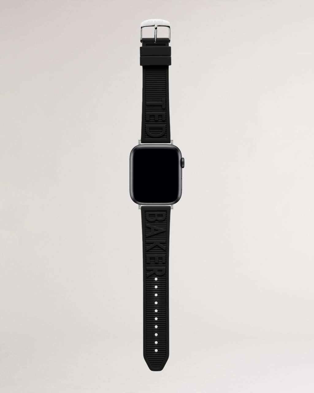 Ted Baker Men's Silicone Logo Apple Watch Strap in Black, Ozone