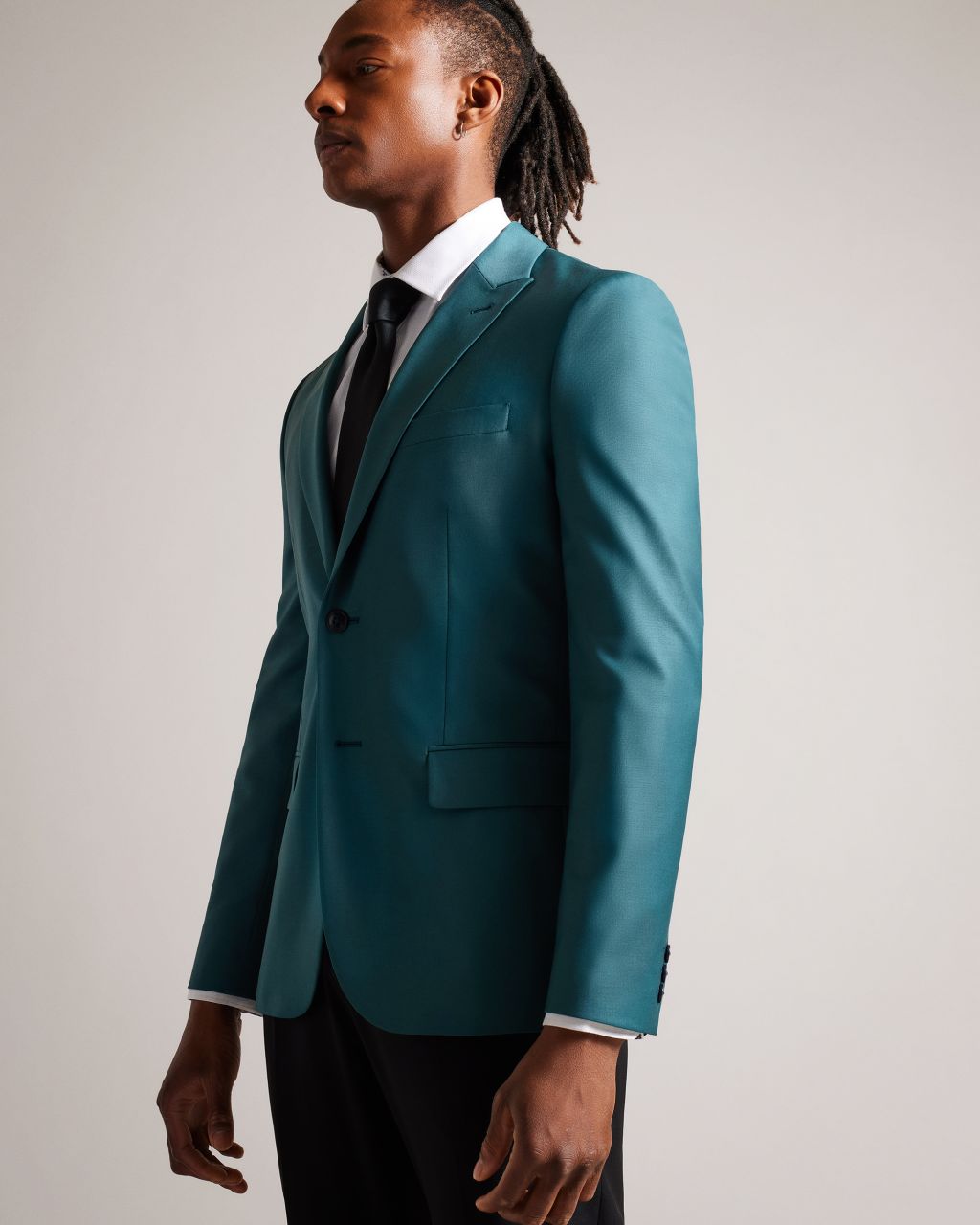 men's wool blend blazer in green, hynish