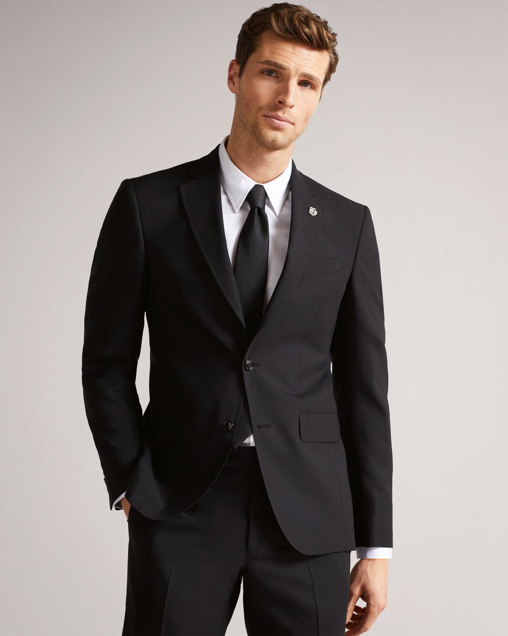 Ted Baker Men's Slim Fit Suit Jacket in Black, JVJacketbl, Wool