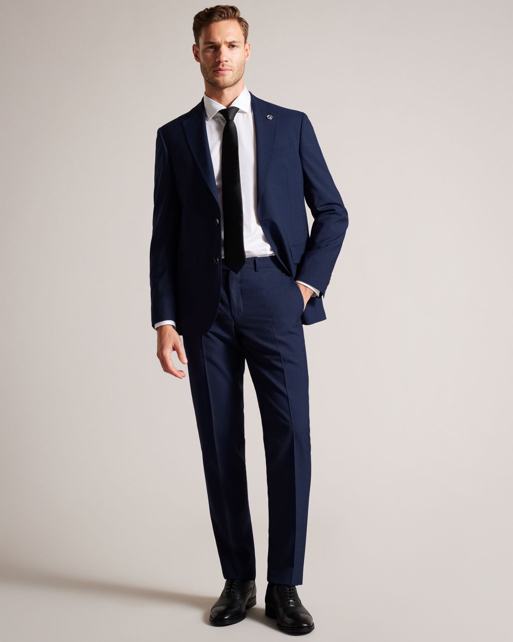 Ted Baker Men's Slim Fit Suit Trousers in Bright Blue, JVtrsbl, Wool