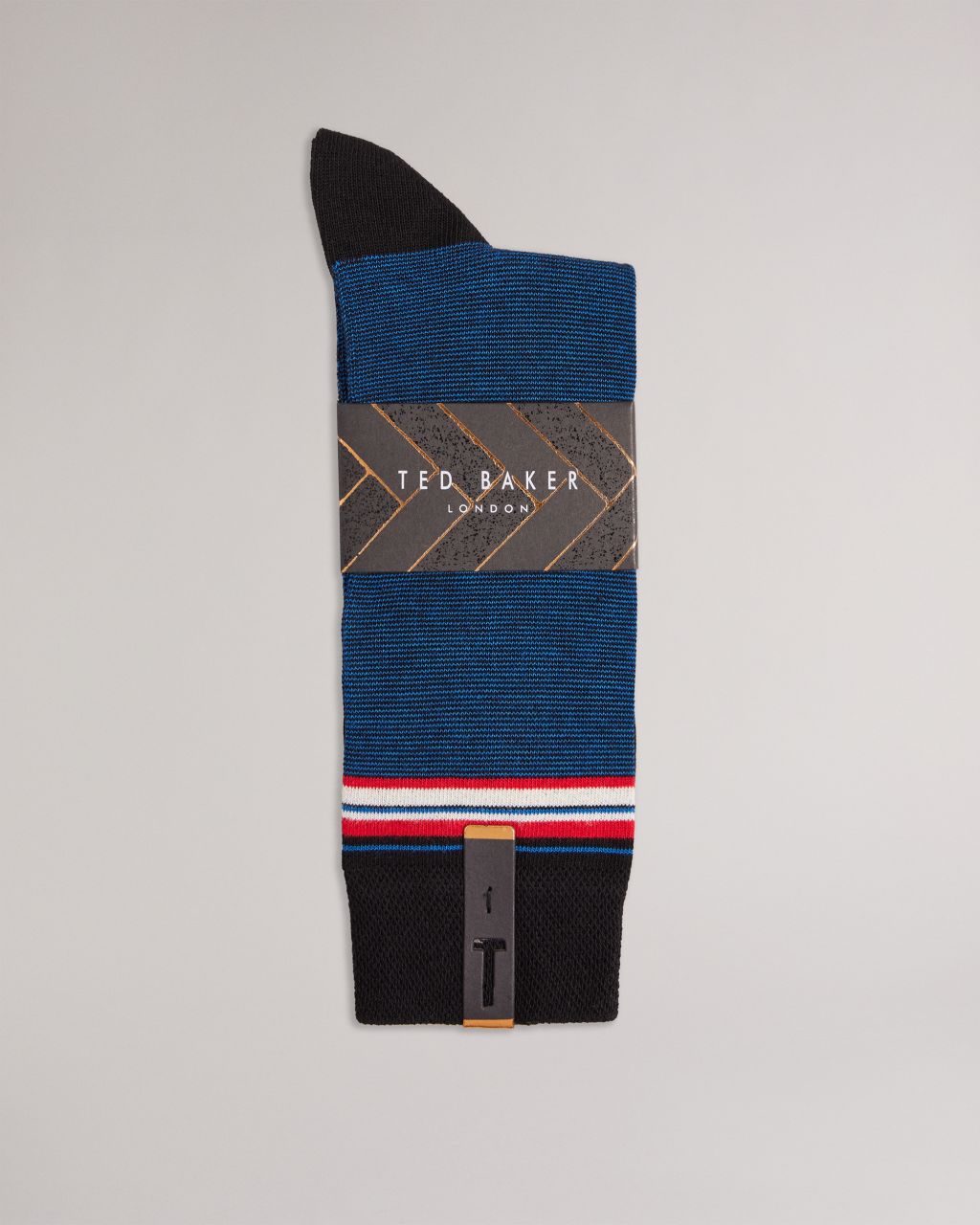 Ted Baker Men's Fine Striped Socks in Blue, Topstri, Cotton