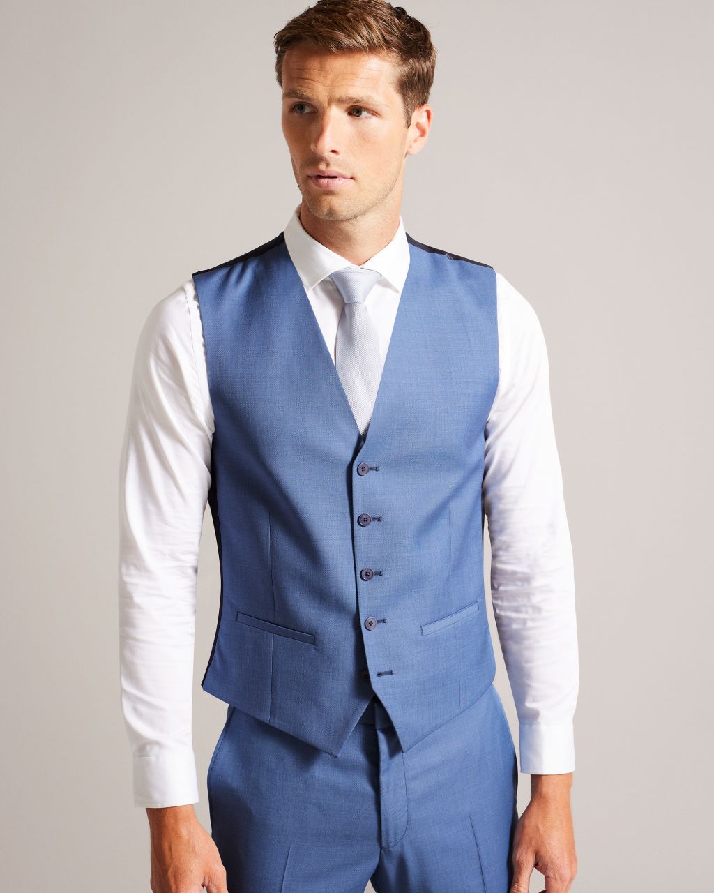men's wool waistcoat in blue, dorsews