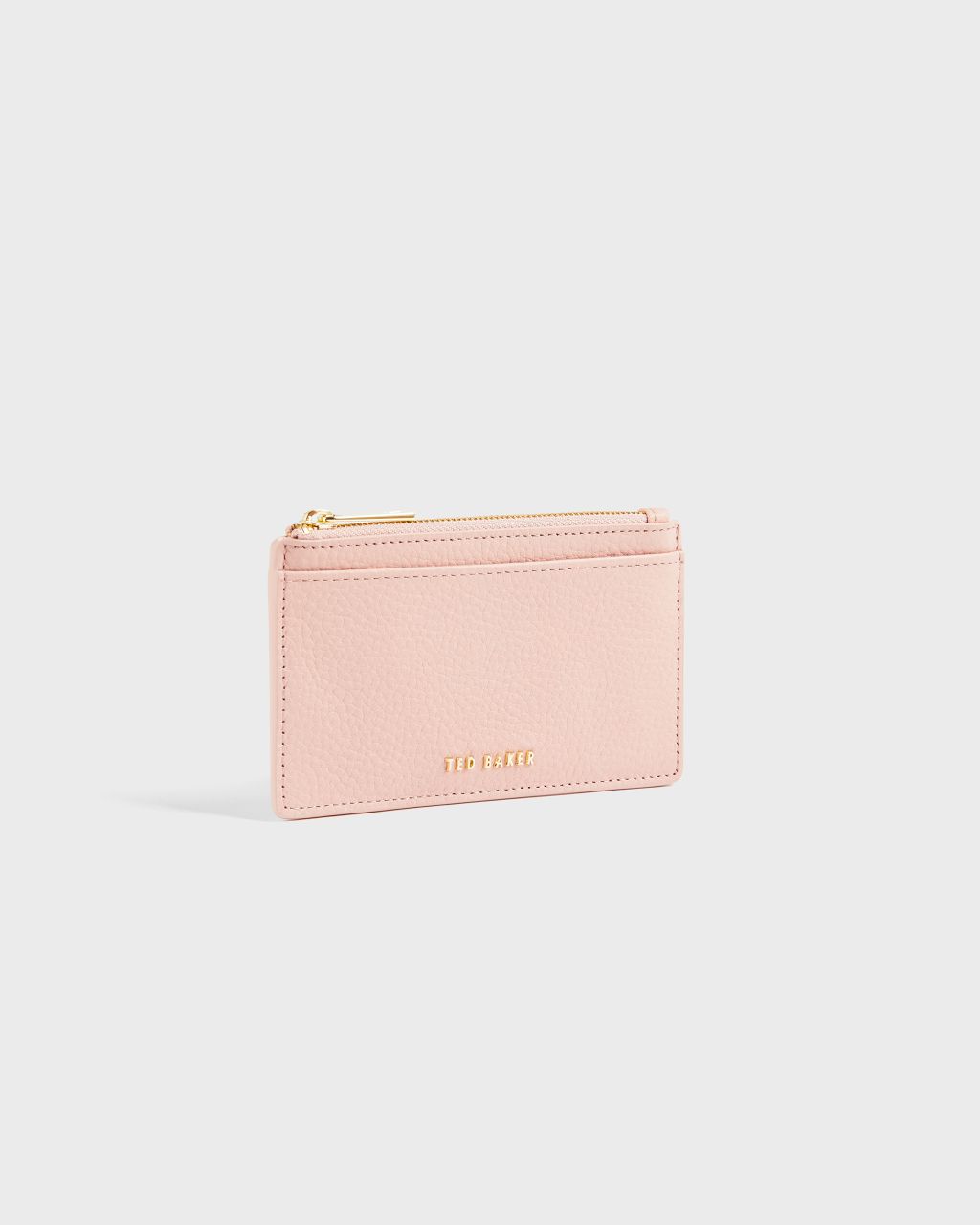 Ted Baker Women's Zip Card Holder in Pale Pink, Briell, Leather