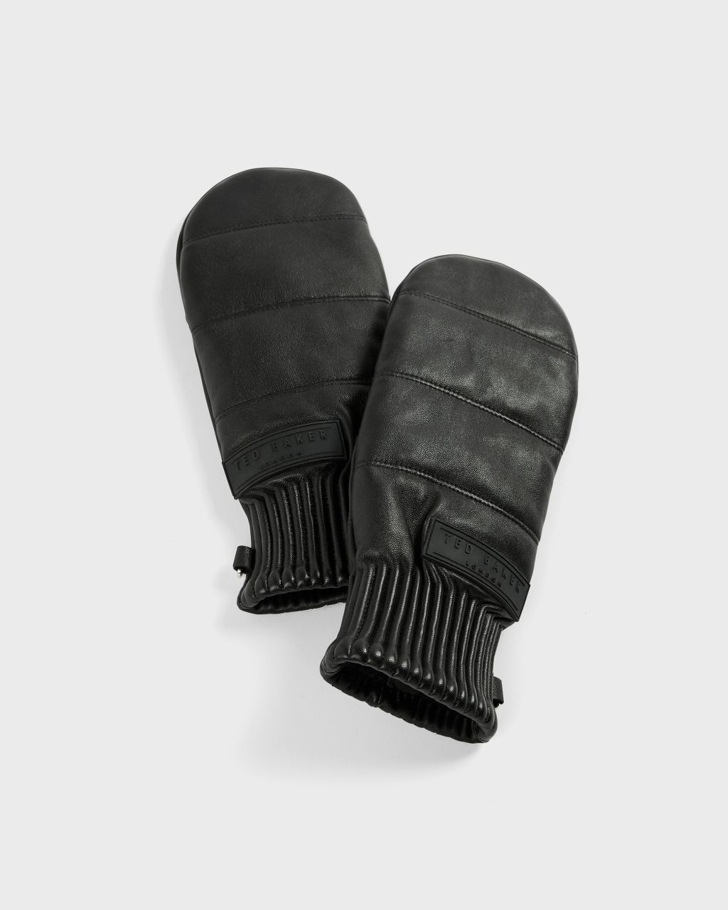 Leather Puffer Mittens