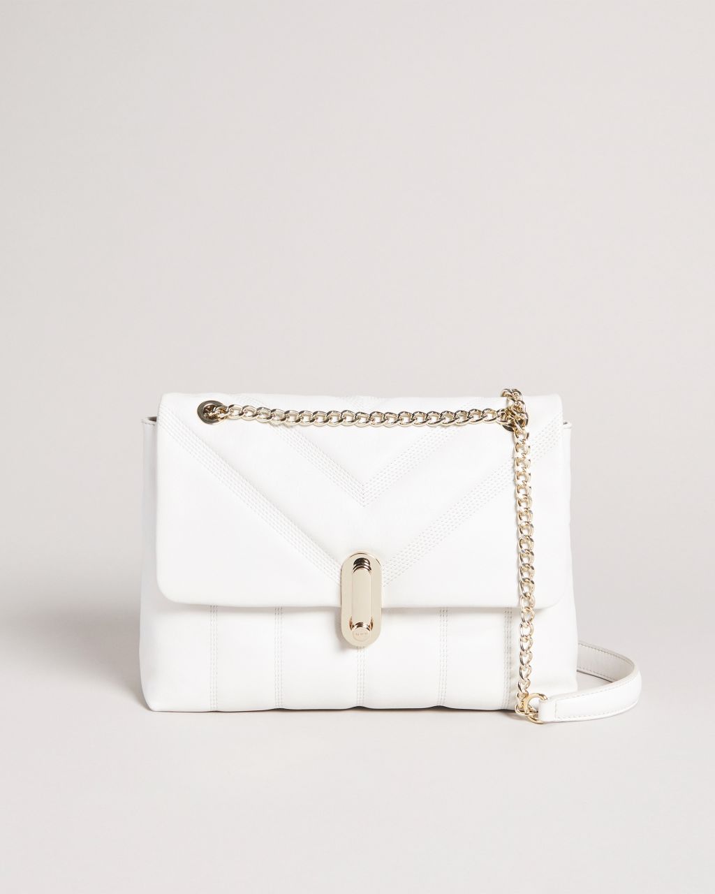 Ted Baker Women's Puffer Quilted Leather Crossbody Bag in Ivory, Ayahlin
