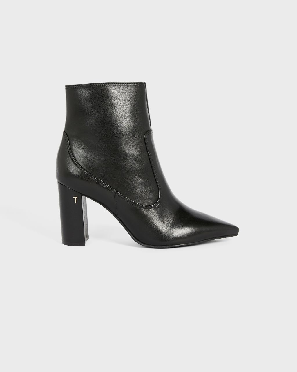 Ted Baker Women's Leather Block Heel Ankle Boot in Black, Nysha