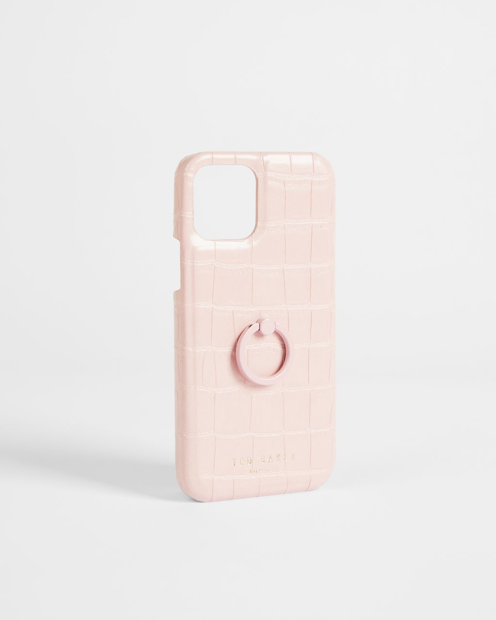 Ted Baker Women's Imitation Croc Iphone 12 / 12 Pro Clip Case in Pale Pink, Cattie