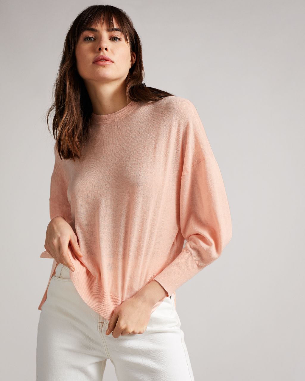Ted Baker Women's Sleeve Detailed Jumper in Pink, Nicci