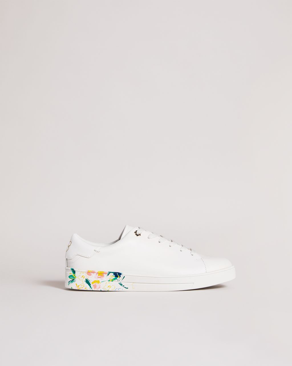 Ted Baker Women's Sketchy Magnolia Cupsole Trainer in Ivory, Timaya, Leather