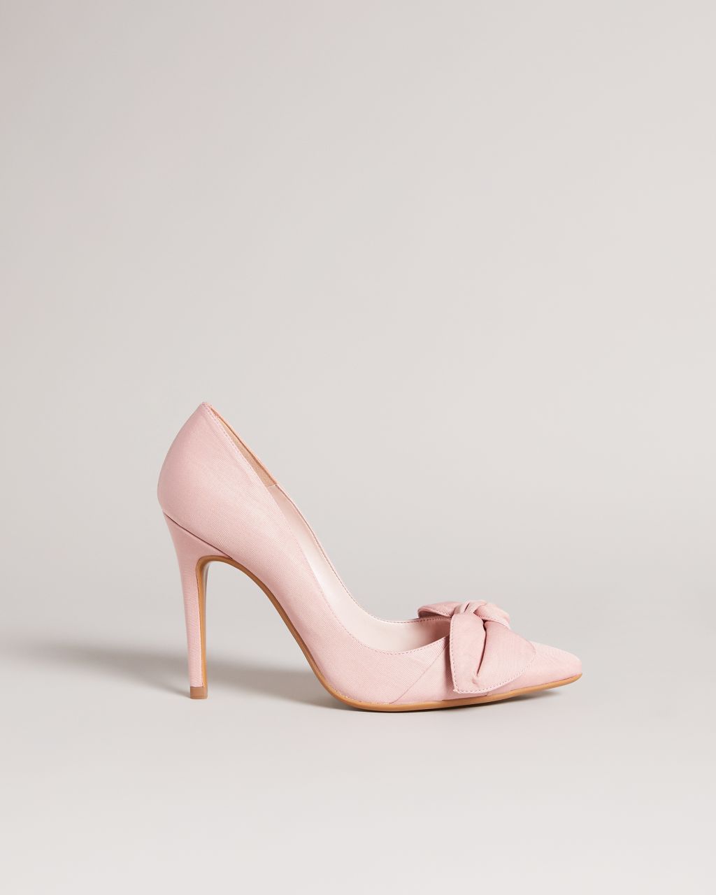 Ted Baker Women's Moire Satin Bow Court Shoes in Dusky Pink, Hyana