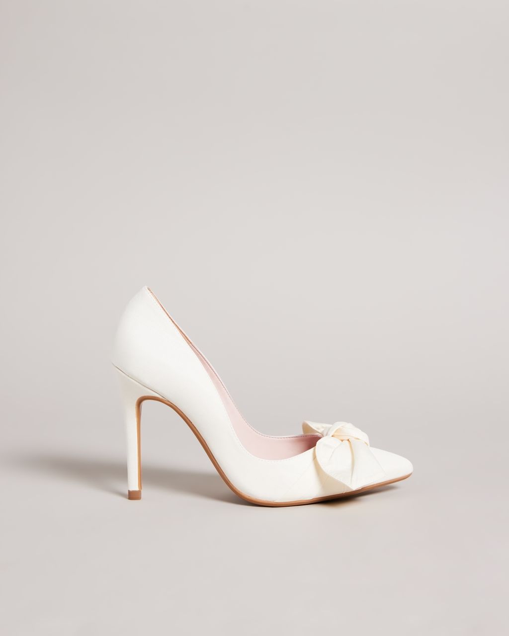 Ted Baker Women's Moire Satin Bow Court Shoes In White, Hyana