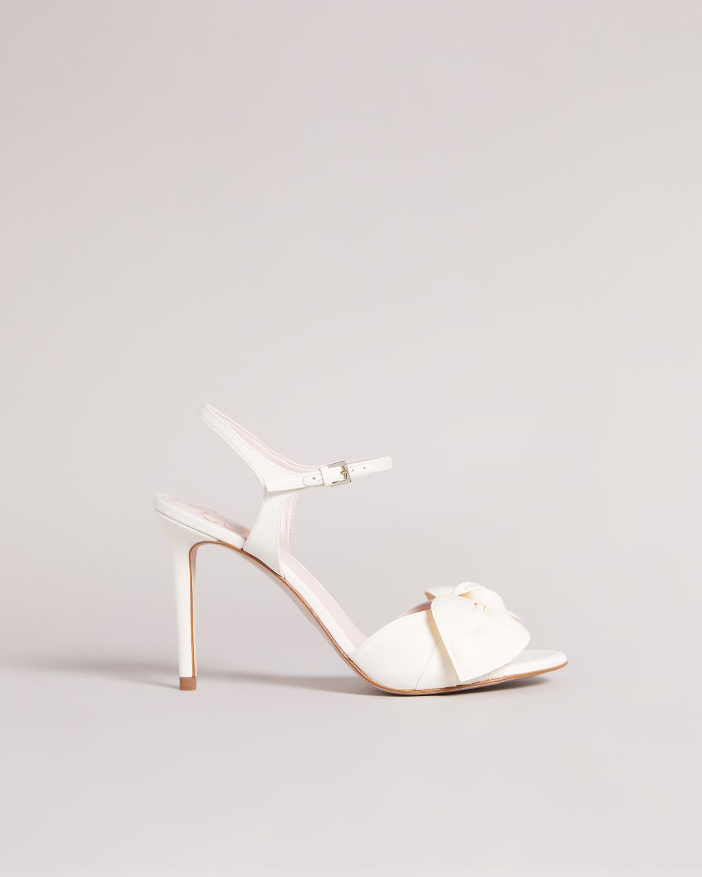 Ted Baker Women's Moire Satin Bow Heeled Sandals in Ivory, Heevia