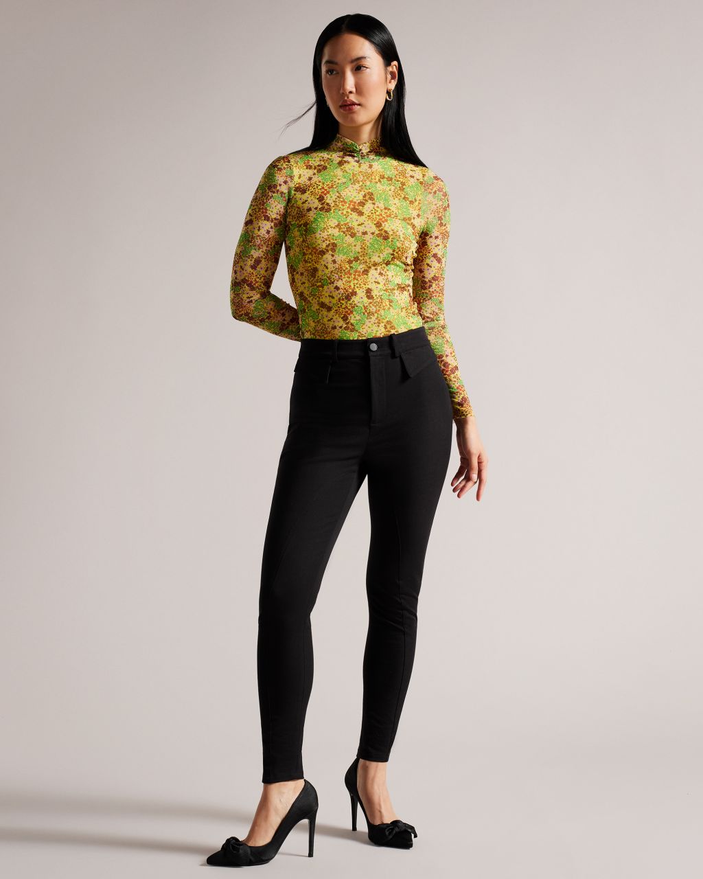 Ted Baker Women's Panelled Trousers in Black, Tesia