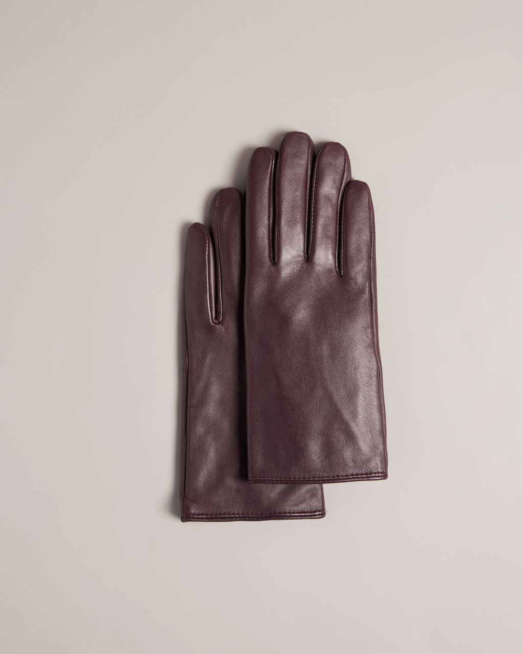 Ted Baker Women's Leather Magnolia Gloves in Deep Purple, Arleo